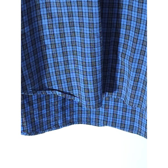 Ralph Lauren Men's Classic Fit Blue Plaid Button-Up Shirt, Medium - Picture 5 of 11